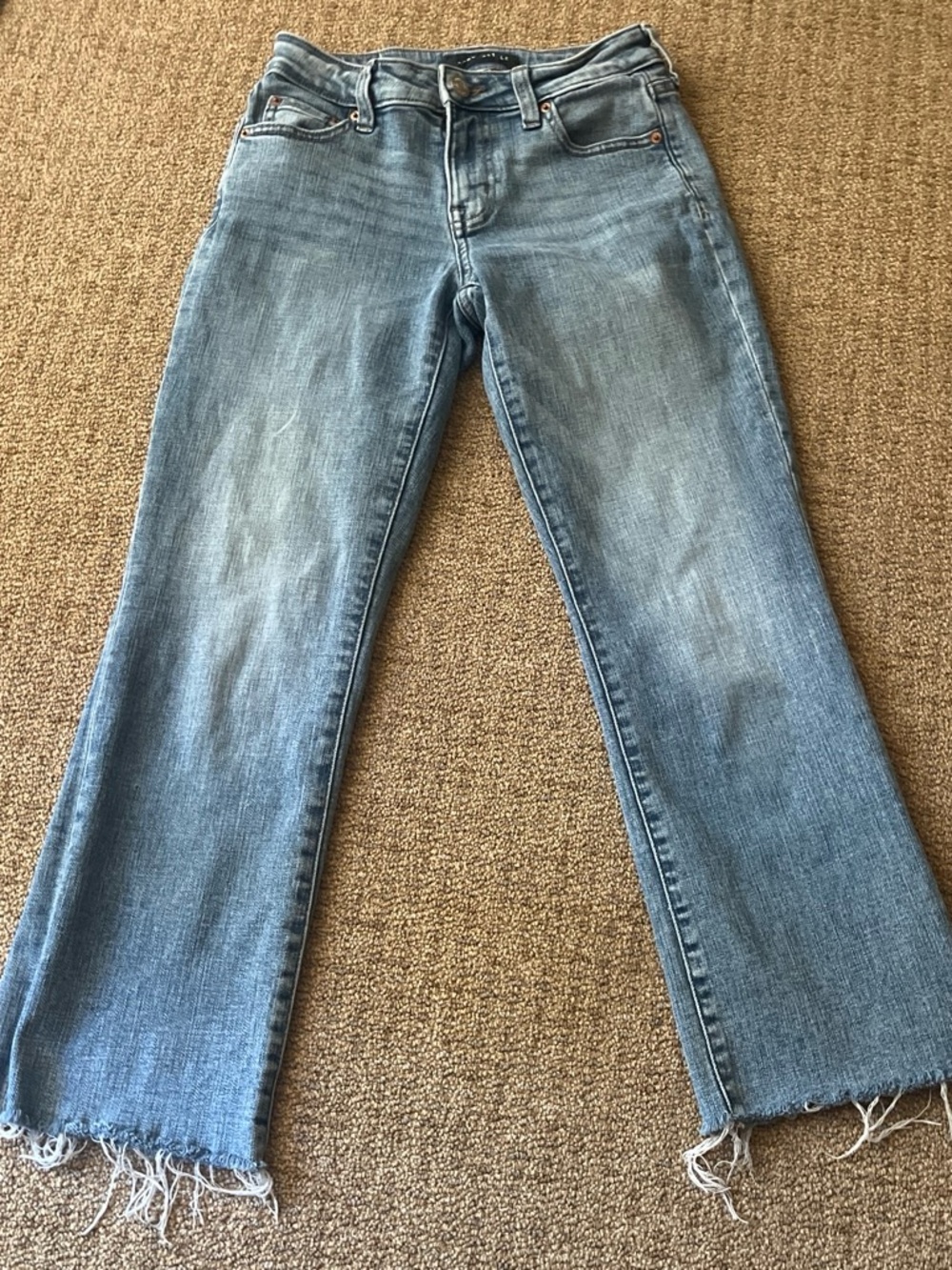 Aeropostale Light Blue Flare Jeans with Raw Hem